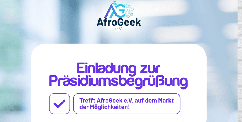 Einladung zur Präsidiumsbegrüßung